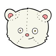 Cartoon Polar Bear Head N14