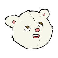 cartoon polar bear face N27
