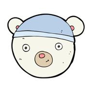 cartoon polar bear face N28