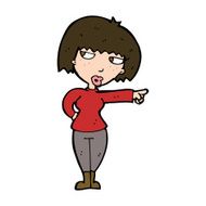 cartoon annoyed woman pointing N11