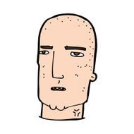 cartoon bald tough guy N21