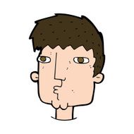cartoon curious man N74