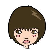 cartoon unhappy girl N20