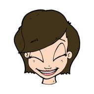 cartoon pretty female face N103