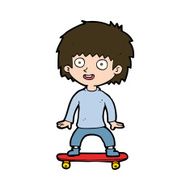 Cartoon Boy On Skateboard N18