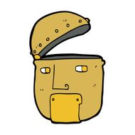cartoon robot head N80