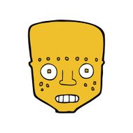 cartoon robot head N81