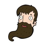 cartoon bearded man N59