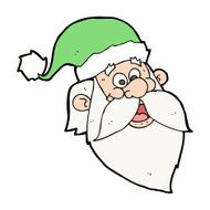 cartoon jolly santa claus face N10