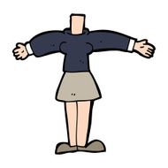 cartoon female body (add photos or mix and match cartoons) N257
