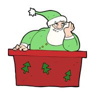 cartoon bored santa claus N11