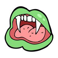 Cartoon Vampire Lips N32