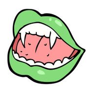 Cartoon Vampire Lips N33