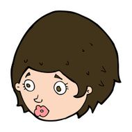 Cartoon Girl With Concerned Expression N11