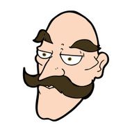 cartoon old man face N11