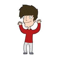 cartoon man waving arms N11