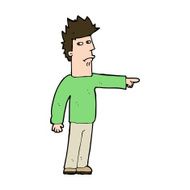 Cartoon Man Pointing N223