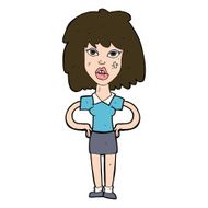 cartoon tough woman N11