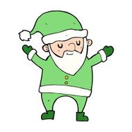 cartoon dancing santa N12