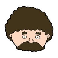 Cartoon Man With Mustache N108