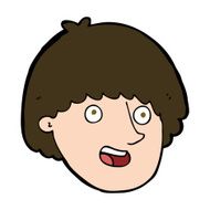 cartoon happy male face N21