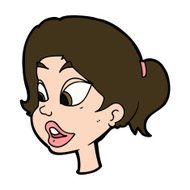 cartoon friendly woman N73