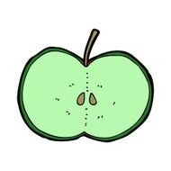 cartoon sliced apple N13