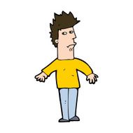 cartoon worried man N109