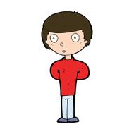 cartoon worried man N111