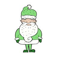 cartoon grumpy santa claus N11