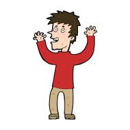 cartoon excited man N101