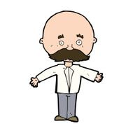 Cartoon Man With Mustache N110