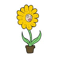 cartoon flower N447