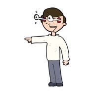 cartoon staring man N32