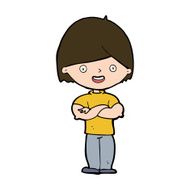 cartoon man with crossed arms N30