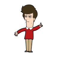 cartoon man narrowing eyes N35