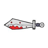 cartoon bloody sword N28