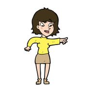 cartoon woman pointing N225