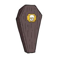 spooky cartoon coffin N16