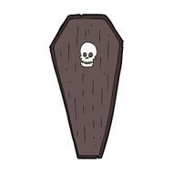 spooky cartoon coffin N17
