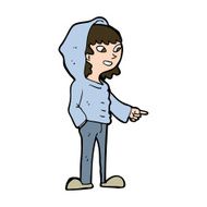 cartoon pointing teenager N11