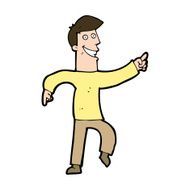 cartoon grinning man N94