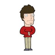 cartoon worried man N112