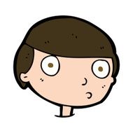 cartoon boy staring N21