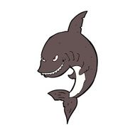 Funny Cartoon Shark N35