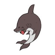 Funny Cartoon Shark N36