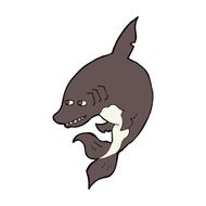 Funny Cartoon Shark N37