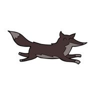 cartoon running wolf N7