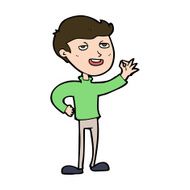 cartoon man making excellent gesture N11