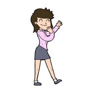cartoon happy businesswoman N10